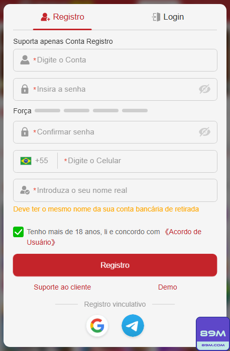 Experiência de Jogos 89m.com